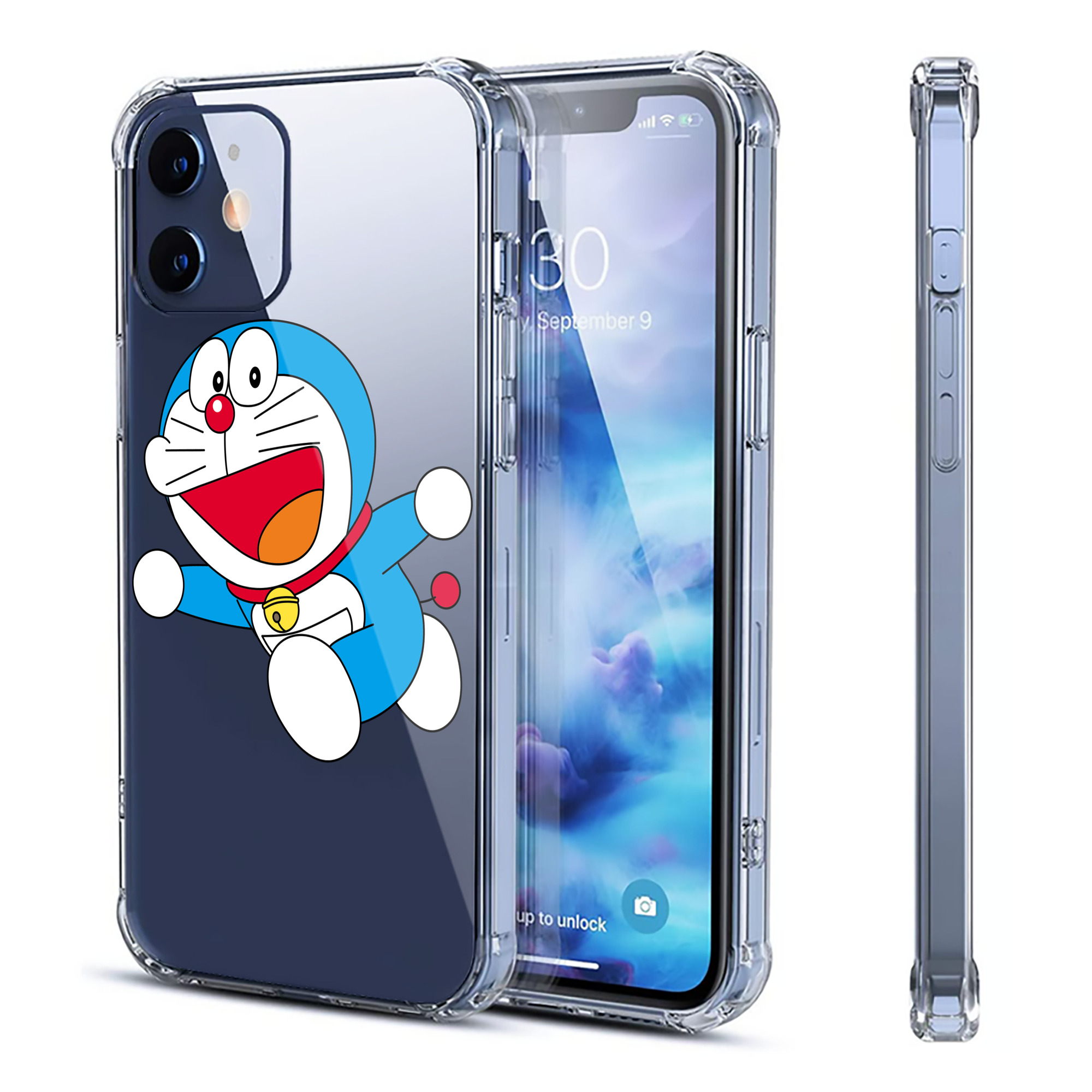 （画像用） ドラえもん Doraemon 【iPhone 12シリーズ対応】透明スマホケース（クリアソフトケース）